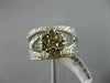 ESTATE WIDE 1.32CT WHITE & CHOCOLATE FANCY DIAMOND 14K WHITE GOLD 3D FLOWER RING