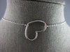 ESTATE .41CT DIAMOND 14KT WHITE GOLD 3D CLASSIC OPEN HEART NECKLACE