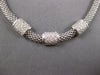 .75CT DIAMOND 14KT WHITE GOLD 3D SQUARE BY THE YARD MESH ITALIAN FUN NECKLACE