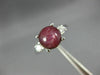 4.17CT DIAMOND & AAA STAR RUBY SAPPHIRE 14K WHITE GOLD 3D ENGAGEMENT RING #26564