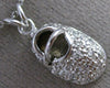 ESTATE .32CT DIAMOND 14KT WHITE GOLD HANDCRAFTED BABY GIRL SHOE PENDANT #21946