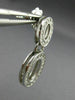 ESTATE .75CT ROUND DIAMOND 14KT WHITE GOLD CLASSIC OVAL DROP EARRINGS #15150
