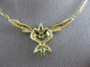 ANTIQUE 1.40CT DIAMOND COLOMBIAN EMERALD 14KT GOLD FILIGREE NECKLACE 19.5" 21154