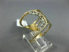ESTATE LARGE .39CT ROUND DIAMOND 18KT ROSE GOLD CLASSIC MOON MULTI ROW FUN RING