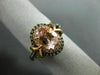 WIDE 1.34CT MULTI COLOR DIAMOND & AAA MULTI GEM 14K ROSE GOLD 3D ENGAGEMENT RING