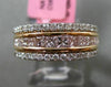 ESTATE WIDE 1.15CT WHITE & PINK DIAMOND 18KT WHITE & ROSE GOLD ANNIVERSARY RING