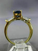ESTATE WIDE 2.71CT DIAMOND & AAA OVAL SAPPHIRE 14KT YELLOW GOLD ENGAGEMENT RING