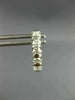 ESTATE .80CT DIAMOND 18KT WHITE GOLD CHANNEL 5 STONE ROUND HUGGIE HOOP EARRINGS