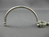 ESTATE .37CT DIAMOND 14KT WHITE GOLD 3D FILIGREE HEART BANGLE BRACELET #21041