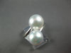 ESTATE AAA SOUTH SEA PEARL 14KT WHITE GOLD 3D CLASSIC CRISS CROSS LOVE RING