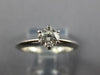 ESTATE .40CT DIAMOND PLATINUM 3D CLASSIC TIFFANY & CO SOLITAIRE ENGAGEMENT RING