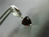 ESTATE 2.48CT AAA GARNET 14KT WHITE GOLD 3D TRILLION HANGING HUGGIE EARRINGS