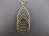 EXTRA LARGE 1.33CT DIAMOND 18KT TRI COLOR GOLD 3D OPEN TEAR DROP JOURNEY PENDANT