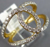 ESTATE WIDE .70CT DIAMOND 14KT 2 TONE GOLD 3D CLASSIC LOVE KNOT FUN RING