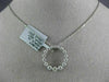 ESTATE .87CT DIAMOND 18KT WHITE GOLD 3D CIRCLE OF LIFE JOURNEY FLOATING PENDANT
