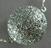 ESTATE EXTRA LARGE & LONG 3.50CT DIAMOND 14KT WHITE GOLD 3D BALL NECKLACE #26525