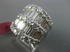 ESTATE EXTRA LARGE 4.59CT DIAMOND 18KT WHITE GOLD 3D MULTI ROW ANNIVERSARY RING