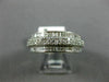 ESTATE 1.26CT DIAMOND 18K WHITE GOLD 3D THREE ROW SEMI ETERNITY ANNIVERSARY RING