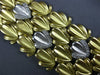 ESTATE EXTRA LARGE & LONG 1.25CT DIAMOND 18KT 2 TONE GOLD 3D MULTI LEAF BRACELET