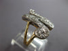 ESTATE .25CT DIAMOND 14KT WHITE AND YELLOW GOLD 3D N INITIAL DOUBLE PLATE RING