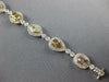 WIDE & LONG 7.7CT MULTI COLOR DIAMOND 18K WHITE GOLD MULTI SHAPE TENNIS BRACELET