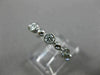 ESTATE .64CT DIAMOND 14KT WHITE GOLD 3D ETOILE ETERNITY WEDDING ANNIVERSARY RING