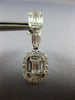 2.11CT DIAMOND 18KT WHITE GOLD 3D ROUND & BAGUETTE OVAL SQUARE HANGING EARRINGS