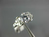 ESTATE 1.89CT DIAMOND 18KT WHITE GOLD 3D ROUND & BAGUETTE ENGAGEMENT RING #1835