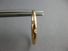 ESTATE .18CT DIAMOND 14KT ROSE GOLD 3D CLASSIC ETOILE OVAL HOOP HANGING EARRINGS