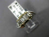ESTATE .84CT EMERALD CUT DIAMOND 14KT WHITE & YELLOW GOLD ENGAGEMENT RING #3756