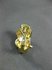 ESTATE .15CT DIAMOND 14KT TWO TONE GOLD 3D CLASSIC PAVE CLIP ON EARRINGS #21709