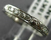 ANTIQUE .30CT ROUND DIAMOND 18K WHITE GOLD MILGRAIN FILIGREE ETERNITY RING #9256
