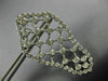 EXTRA LARGE 3.56CT DIAMOND 18K WHITE GOLD TEAR DROP WEB CLIP ON HANGING EARRINGS