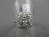 ESTATE LARGE 1.4CT DIAMOND 18K WHITE GOLD CLUSTER SQUARE ENGAGEMENT PROMISE RING