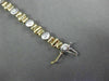 ESTATE .71CT DIAMOND 14KT TWO TONE GOLD 3D BY THE YARD SOLITAIRE BEZEL BRACELET