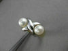 ESTATE 6MM AKOYA SEA PEARL 14K GOLD MODERNIST X-O CROSSOVER COCKTAIL RING #21396