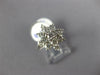 ESTATE WIDE 1.10CT DIAMOND 14KT WHITE GOLD 3D CLUSTER FLOWER LOVE RING