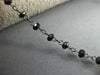 ESTATE LARGE & LONG 18KT WHITE GOLD 3D PEARL & BLACK SPINAL BY THE YARD NECKLACE