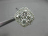 ESTATE LARGE 1.4CT DIAMOND 18K WHITE GOLD CLUSTER SQUARE ENGAGEMENT PROMISE RING