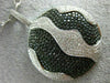 LARGE 4.51CT WHITE & BLACK DIAMOND 18KT WHITE & BLACK GOLD CIRCULAR WAVE PENDANT