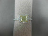 ESTATE 1.27CT WHITE & FANCY YELLOW DIAMOND 14K 2 TONE GOLD HALO ENGAGEMENT RING