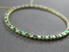 EXTRA LARGE 1.11CT DIAMOND & AAA EMERALD 14K YELLOW GOLD CIRCLE OF LIFE NECKLACE