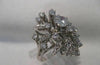 ANTIQUE 1.14CT OLD EURO MINE CUT DIAMOND 14K WHITE GOLD COCKTAIL RING F/G #18807
