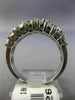 ESTATE WIDE 1.38CT DIAMOND 18K WHITE GOLD 3D SEMI BEZEL WEDDING ANNIVERSARY RING