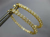LARGE 2.30CT DIAMOND 18KT YELLOW GOLD INSIDE OUT SHARE PRONG OVAL HOOP EARRINGS