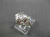 ANTIQUE LARGE .52CT ROUND DIAMOND 18K WHITE GOLD FILIGREE ENGAGEMENT RING #23334