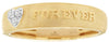 ESTATE .05CT DIAMOND 14KT YELLOW GOLD 3D ROUND MATTE & SHINY FOREVER LOVE RING