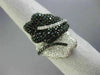 ESTATE LARGE 2.72CT WHITE & BLACK DIAMOND 14K WHITE GOLD CRISS CROSS FLOWER RING