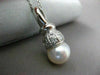 ESTATE .24CT DIAMOND & AAA SOUTH SEA PEARL 14KT WHITE GOLD PENDANT & CHAIN 19615