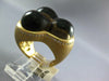 ESTATE EXTRA LARGE 18.53CT DIAMOND & AAA SMOKEY TOPAZ 14KT YELLOW GOLD FUN RING